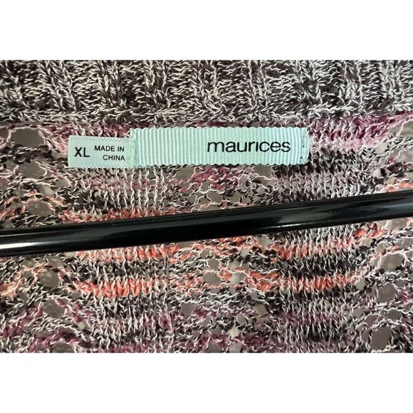 Maurice’s Boho Style Striped Open Knit Sweater - Picture 2 of 4